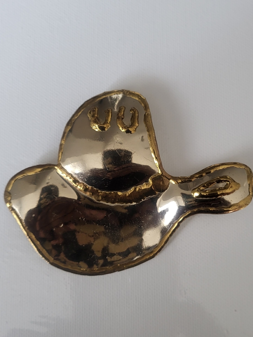 Vintage Southwestern Artisans Brass & Silvertone Brooch